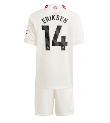 Manchester United Christian Eriksen #14 Tredje trøje Børn 2023-24 Kort ærmer (+ korte bukser)